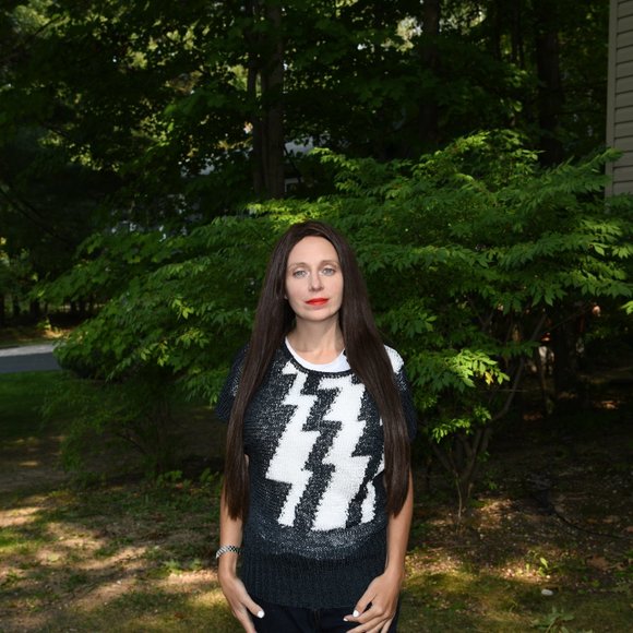 Mink Pink Lightning Bolt Sweater Tunic S - Picture 2 of 8